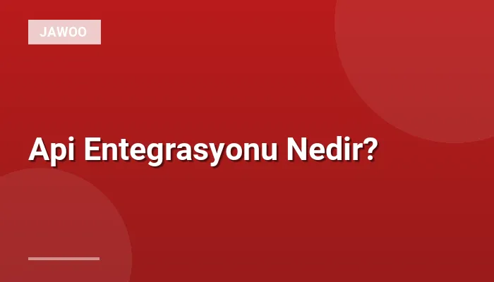 Api Entegrasyonu Nedir?