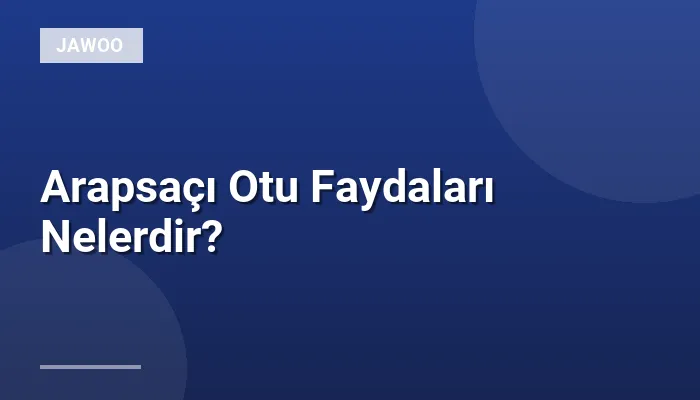 Arapsaçı Otu Faydaları Nelerdir?