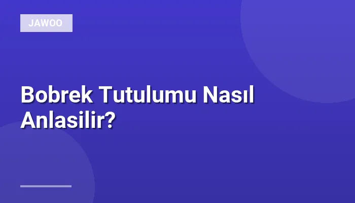 Bobrek Tutulumu Nasıl Anlasilir?