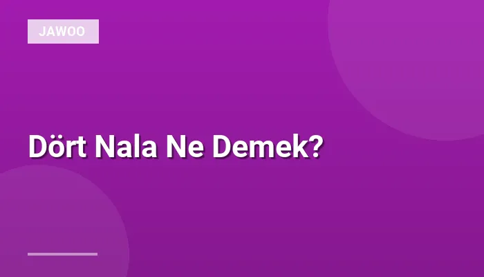 Dört Nala Ne Demek?