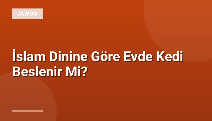 İslam Dinine Göre Evde Kedi Beslenir Mi?