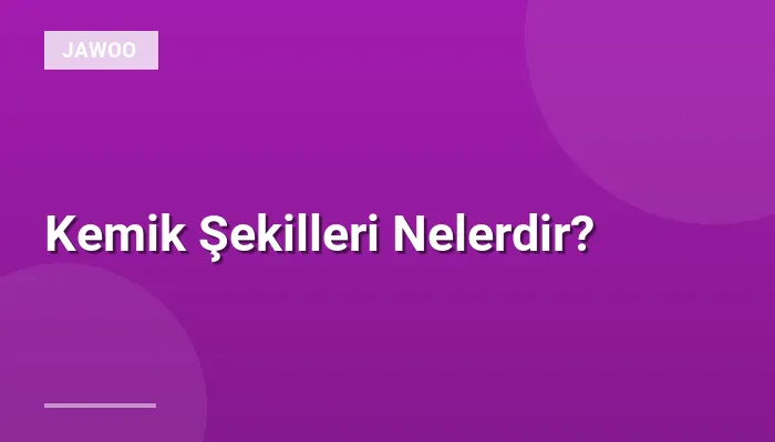 Kemik Şekilleri Nelerdir?