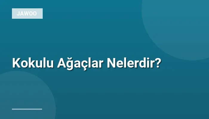 Kokulu Ağaçlar Nelerdir?
