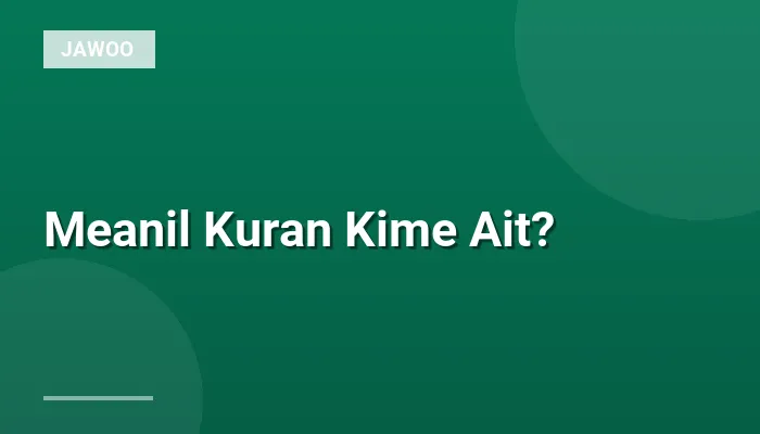 Meanil Kuran Kime Ait?