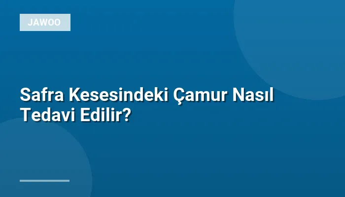 Safra Kesesindeki Çamur Nasıl Tedavi Edilir?