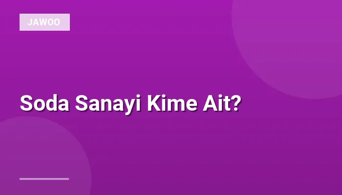 Soda Sanayi Kime Ait?