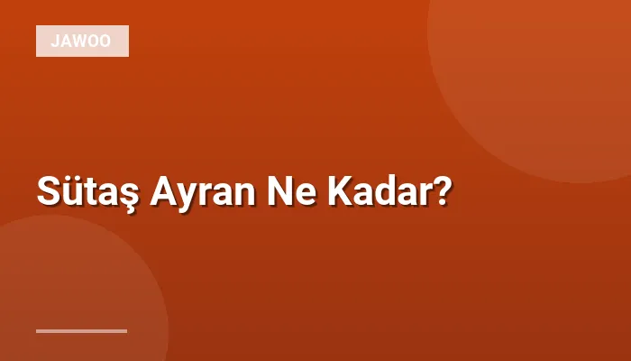 Sütaş Ayran Ne Kadar?