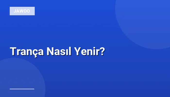 Trança Nasıl Yenir?